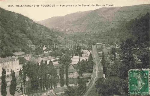AK / Ansichtskarte Villefranche -de-Rouergue 12 Aveyron Vue prise sur le Tunnel du Mas de Thesit