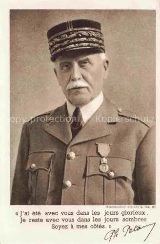 AK / Ansichtskarte PETAIN Philippe Militaria France Secours National  