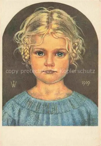 AK / Ansichtskarte WILLRICH W. Kuenstlerkarte Maedchen Serba 3 Jahre 