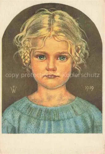 AK / Ansichtskarte WILLRICH W. Kuenstlerkarte Maedchen Serba 3 Jahre 