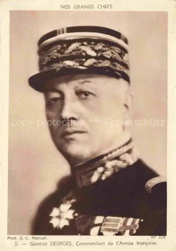 AK / Ansichtskarte GEORGES General Militaria France Commandant Armee Army  francaise 