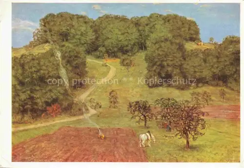 AK / Ansichtskarte DIETER Hans (1881-1968) Bodenseekuenstler Feierabend Landwirtschaft Pferd 