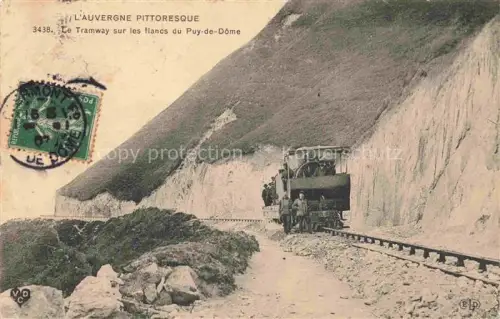 AK / Ansichtskarte Puy de Dome Le Clermont-Ferrand 63 Puy-de-Dome Le Tramway sur les flancs du Puy-de-Dôme