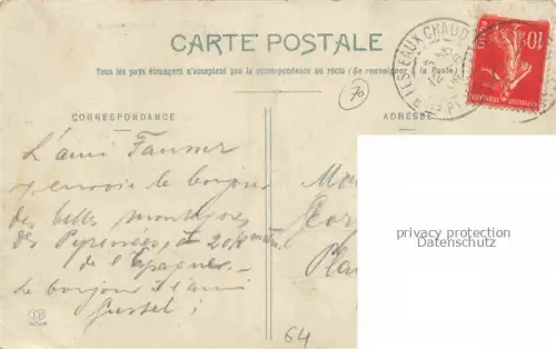 AK / Ansichtskarte Gabas PAU 64 Pyrenees-Atlantiques Intérieur du village et Pic Lavigne