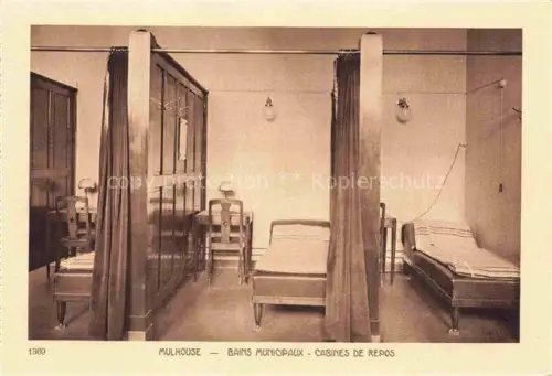 AK / Ansichtskarte MULHOUSE Muehlhausen 68 Haut-Rhin Bains Municipaux Cabines de Repos