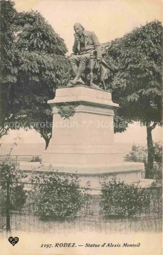 AK / Ansichtskarte RODEZ 12 Aveyron Statue d'Alexis Monteil