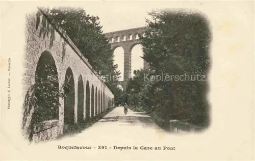 AK / Ansichtskarte Roquefavour Aix-en-Provence 13 Bouches-du-Rhone Depuis la Gare au Pont