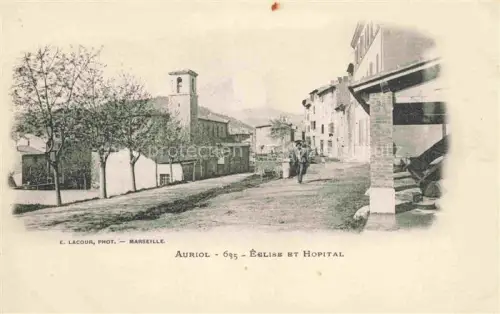 AK / Ansichtskarte Auriol Marseille 13 Bouches-du-Rhone Eglise et Hopital