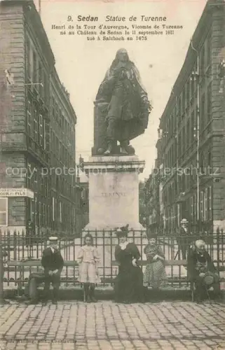 AK / Ansichtskarte SEDAN 08 Ardennes Statue de Turenne Henri de la Tour d'Auvergne Vicomte de Turenne ne au Chateau de Sedan