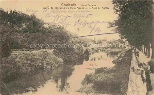 AK / Ansichtskarte CHARLEVILLE -MEZIERES 08 Ardennes Mont Olympe Canal de derivation du Vieux Moulin et le Pont de Montey