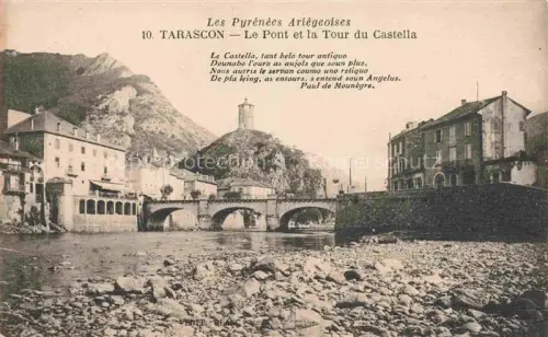 AK / Ansichtskarte Tarascon ARLES 13 Bouches-du-Rhone Le Pont et la Tour du Castella