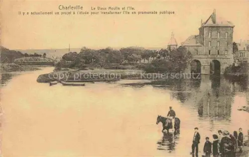 AK / Ansichtskarte CHARLEVILLE -MEZIERES 08 Ardennes Le Vieux Moulin et l'Ille Feldpost