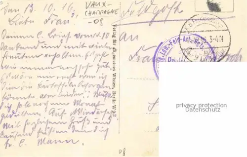 AK / Ansichtskarte Vaux-Champagne Vouzier 08 Ardennes Kirche Inneres