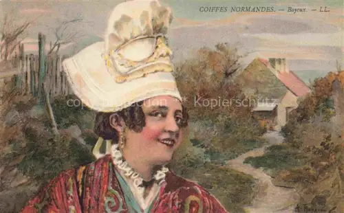 AK / Ansichtskarte Bayeux 14 Calvados Coiffes Normandes Trachten Kuenstlerkarte