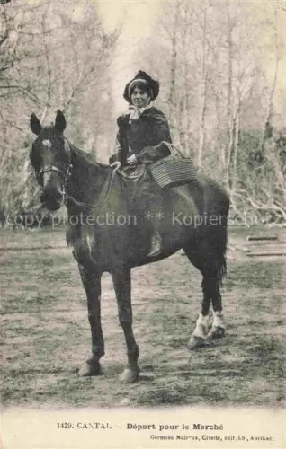 AK / Ansichtskarte CANTAL (=Departement-15) Départ pour le marché