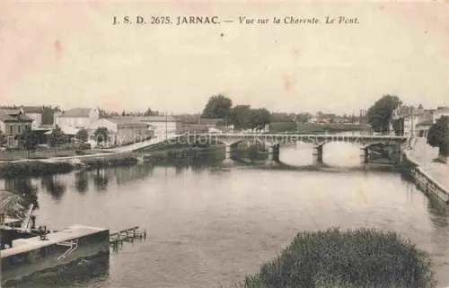 AK / Ansichtskarte Jarnac COGNAC 16 Charente Vue sur la Charente et le pont