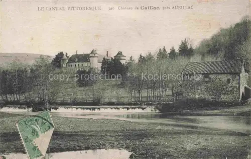 AK / Ansichtskarte Caillac Chateau AURILLAC 15 Cantal Vue générale et le château