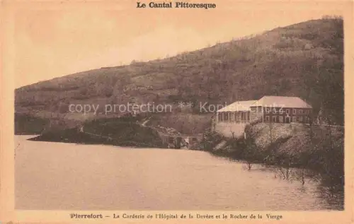 AK / Ansichtskarte Pierrefort Saint-Flour 15 Cantal La Carderie de l'Hôpital de la Devèze et le Rocher de la Vierge