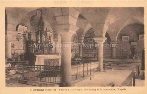 AK / Ansichtskarte Obazine Aubazines Brive-la-Gaillarde 19 Correze Abbaye Cistercienne XIIe Salle Capitulaire Chapelle