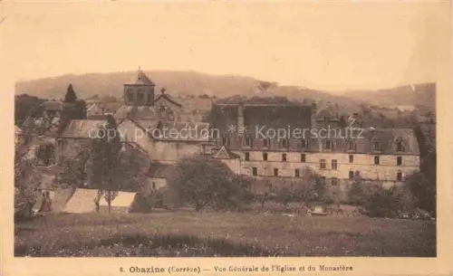 AK / Ansichtskarte Obazine Aubazines Brive-la-Gaillarde 19 Correze Vue générale de l'église et du monastère