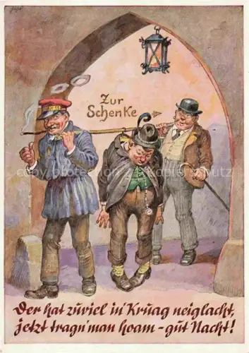 AK / Ansichtskarte Bier Beer Biere Muenchen Schenke Heim Tragen 