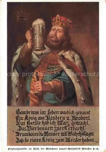 AK / Ansichtskarte Bier Beer Biere Koenig Muenchen 