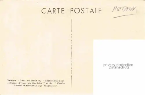 AK / Ansichtskarte PETAIN Philippe Militaria France Secours National entraide Hiver du Marschall 