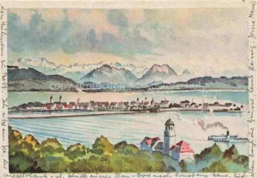 AK / Ansichtskarte BRAUN Gebhard Kuenstlerkarte Bodenseelandschaft Bad Schachen Lindau 