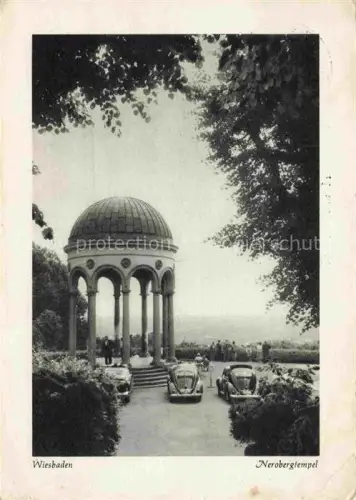 AK / Ansichtskarte Brezelfenster VW Kaefer Wiesbaden Nerobergtempel 