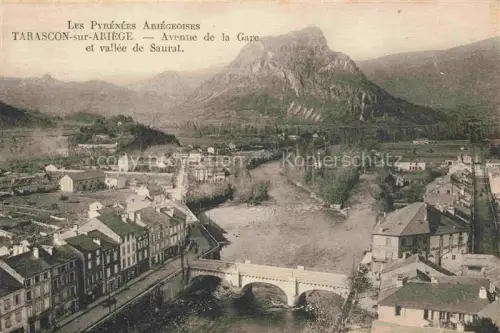 AK / Ansichtskarte Tarascon-sur-Ariege FOIX 09 Ariege Avenue de la Gare et vallee de Saurat