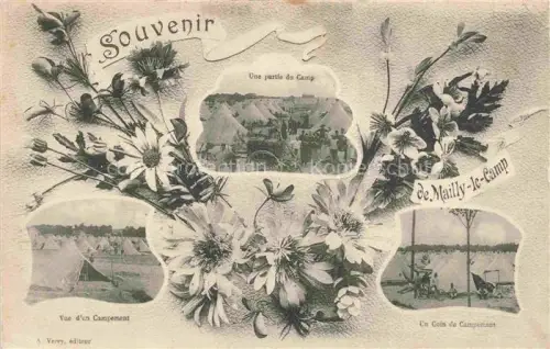 AK / Ansichtskarte Mailly-le-Camp Mailly-sur-Aube Troyes 10 Aube Une partie du Camp Vue d'un Campement Un Coin de Campement