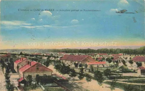 AK / Ansichtskarte Mailly-le-Camp Mailly-sur-Aube Troyes 10 Aube Aeroplane portant en Reconnaissance