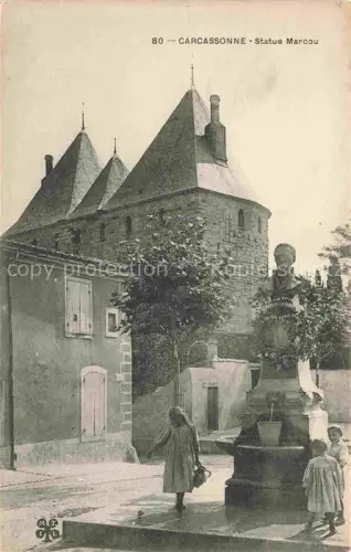 AK / Ansichtskarte CARCAssONNE 11 Aude Statue Marcou