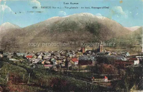 AK / Ansichtskarte Embrun GAP 05 Hautes-Alpes Vue generale Au fond Montages d'Orel