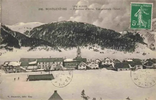 AK / Ansichtskarte Montgenevre Mont-Genevre 05 Hautes-Alpes Frontiere d'Italie Vue generale l'hiver