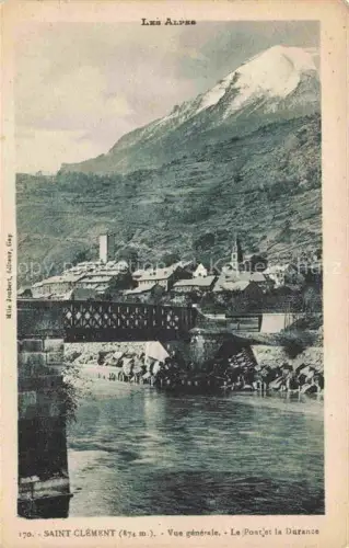 AK / Ansichtskarte Saint-Clement-sur-Durance Briancon 05 Hautes-Alpes Vue generale La Pont et la Durance