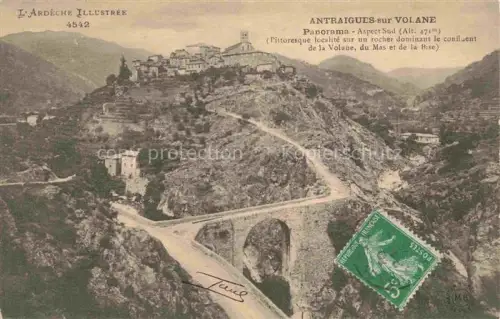 AK / Ansichtskarte Antraigues-sur-Volane Largentiere 07 Ardeche Panorama Aspect Sud