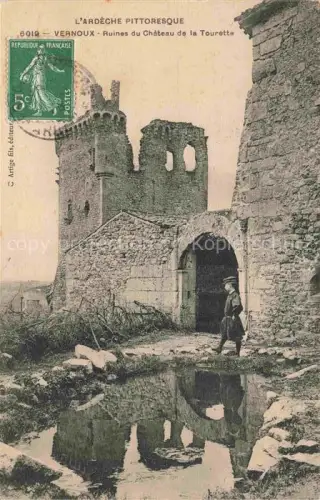 AK / Ansichtskarte Vernoux-en-Vivarais Tournon 07 Ardeche Ruines du Chateau de la Tourette