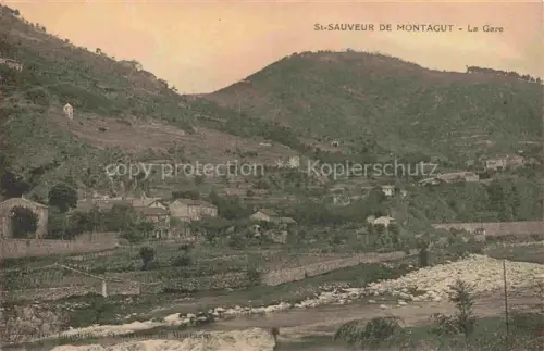 AK / Ansichtskarte St-Sauveur-de-Montagut Privas 07 Ardeche La Gare