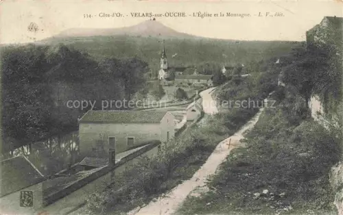 AK / Ansichtskarte Velars-sur-Ouche DIJON 21 Cote-d Or Vue générale l'église et la Montagne