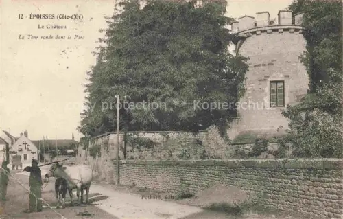 AK / Ansichtskarte Epoisses Montbard 21 Cote-d Or Château tour ronde dans le parc