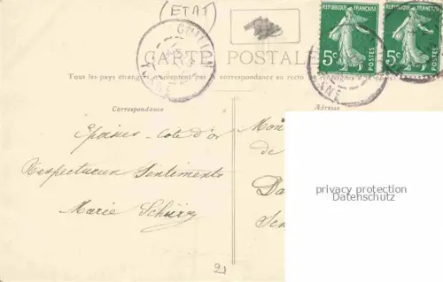 AK / Ansichtskarte Epoisses Montbard 21 Cote-d Or Château tour ronde dans le parc