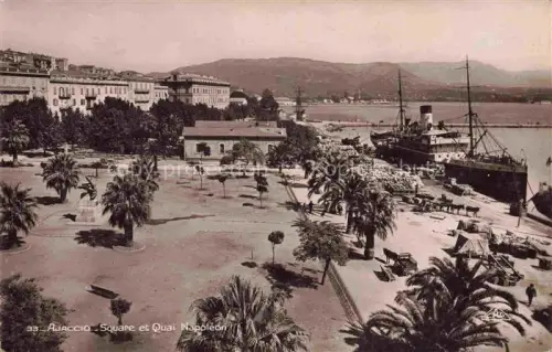 AK / Ansichtskarte AJACCIO 2A Corse-du-Sud Square et Quai Napoléon