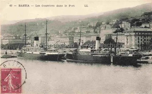 AK / Ansichtskarte BASTIA 2B Haute-Corse Les courriers dans le port