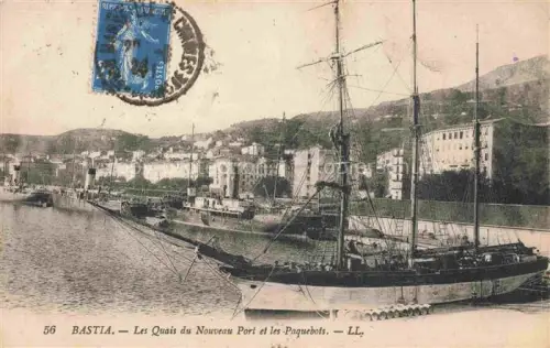 AK / Ansichtskarte BASTIA 2B Haute-Corse Les quais du nouveau port et les paquebots