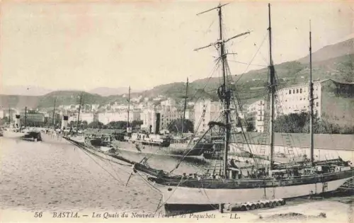 AK / Ansichtskarte BASTIA 2B Haute-Corse Les quais du nouveau port et les paquebots