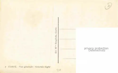 AK / Ansichtskarte Corte 2B Haute-Corse Vue générale
