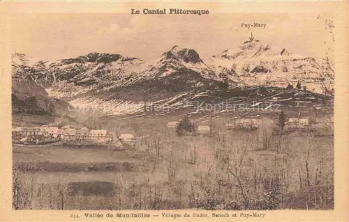 AK / Ansichtskarte Rudez Mandailles-Saint-Julien AURILLAC 15 Cantal Vue générale du village et le Puy-Mary