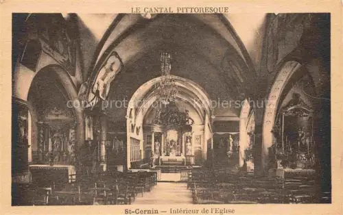 AK / Ansichtskarte St-Cernin AURILLAC 15 Cantal Intérieur de l'église