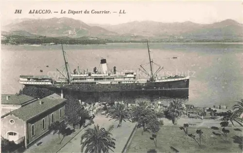 AK / Ansichtskarte AJACCIO 2A Corse-du-Sud Le départ du courrier vue aérienne